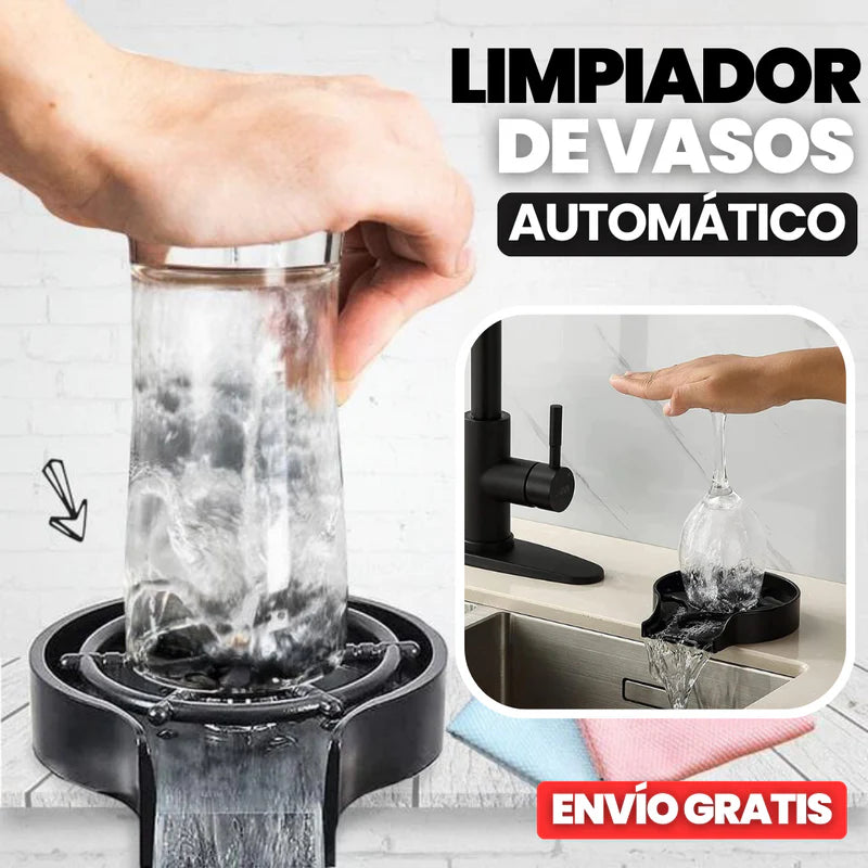 Lava Vasos Automático a Presión CLEANGLASS® – SOLO POR HOY ¡Instalación fácil + Adaptador GRATIS!