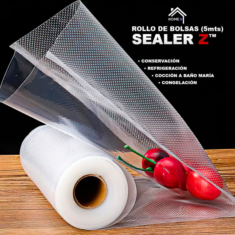 Selladora de alimentos al vacío SEALER Z® - ¡SOLO X HOY! Rollo de bolsas (5mts) GRATIS