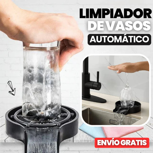 Lava Vasos Automático a Presión CLEANGLASS® – SOLO POR HOY ¡Instalación fácil + Adaptador GRATIS!